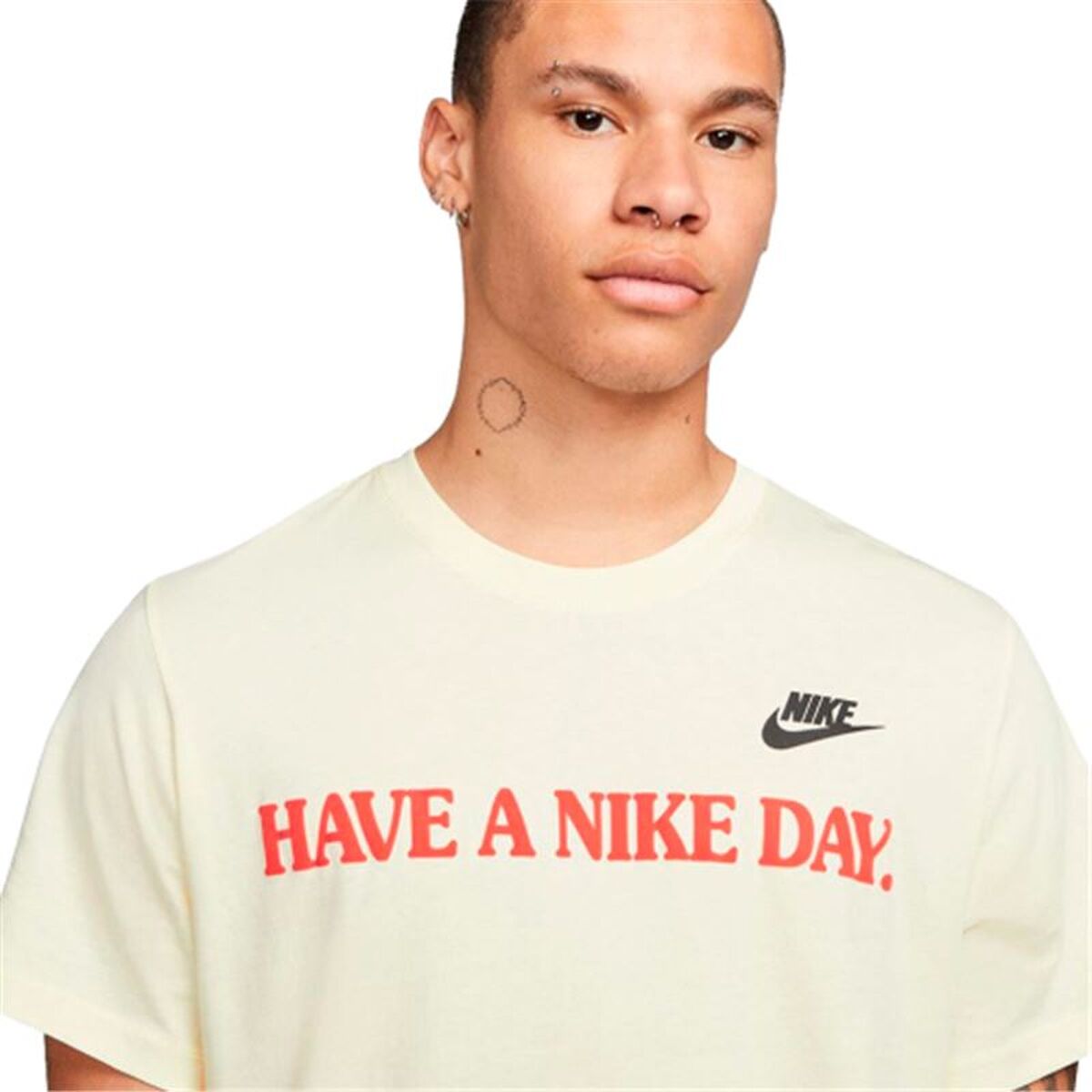 Ανδρική Μπλούζα με Κοντό Μανίκι Nike Have A Nice Day Μπεζ