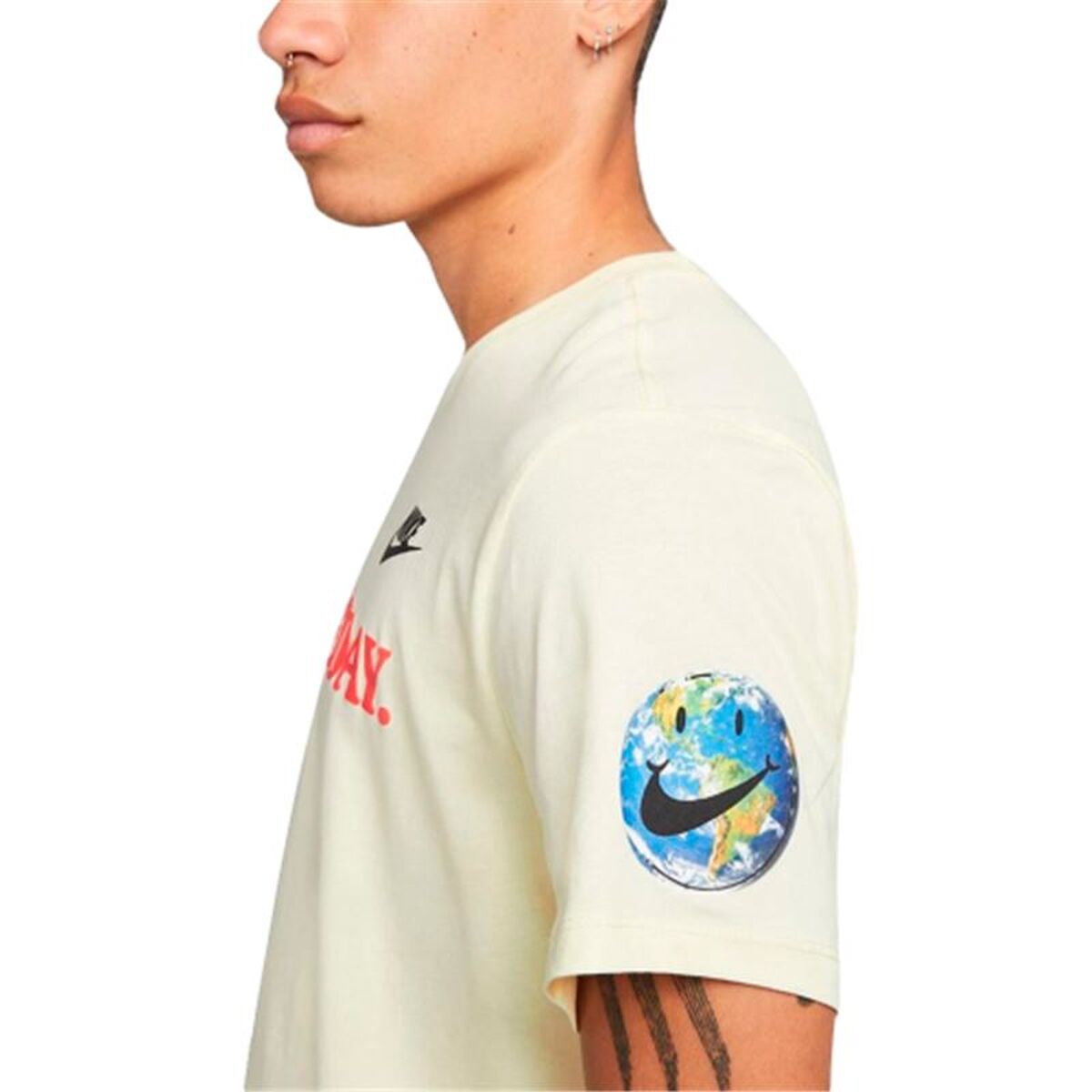 Ανδρική Μπλούζα με Κοντό Μανίκι Nike Have A Nice Day Μπεζ
