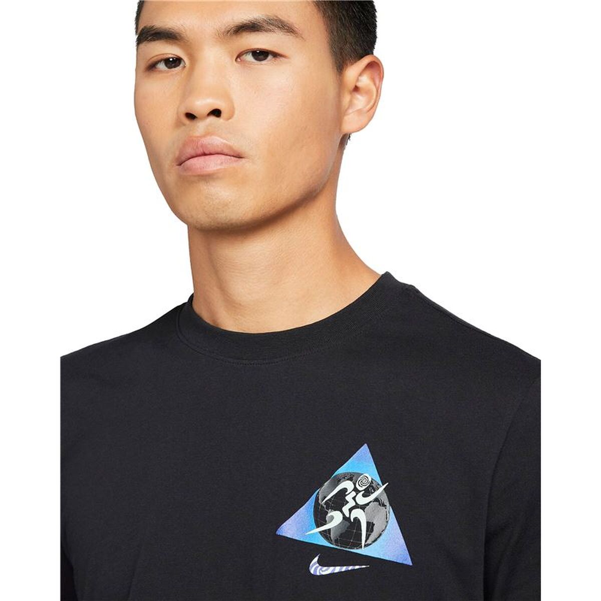 Ανδρική Μπλούζα με Κοντό Μανίκι Nike Μαύρο
