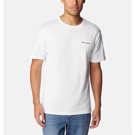 Ανδρική Μπλούζα με Κοντό Μανίκι Columbia CSC Basic Logo™ Λευκό