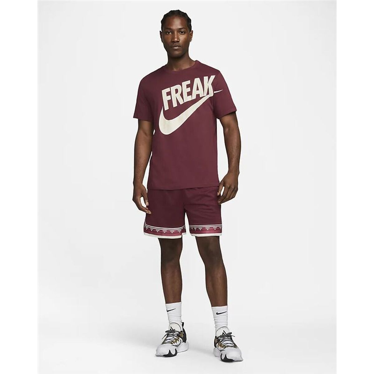Μπλουζάκι μπάσκετ Nike Gianni Σκούρο Κόκκινο