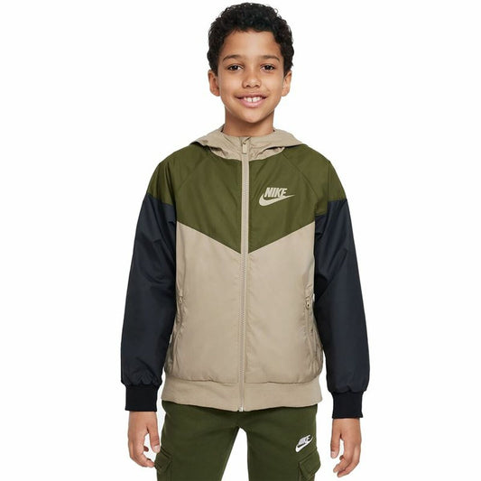 Παιδικό Αθλητικό Μπουφάν Nike Sportswear Windrunner Πράσινο