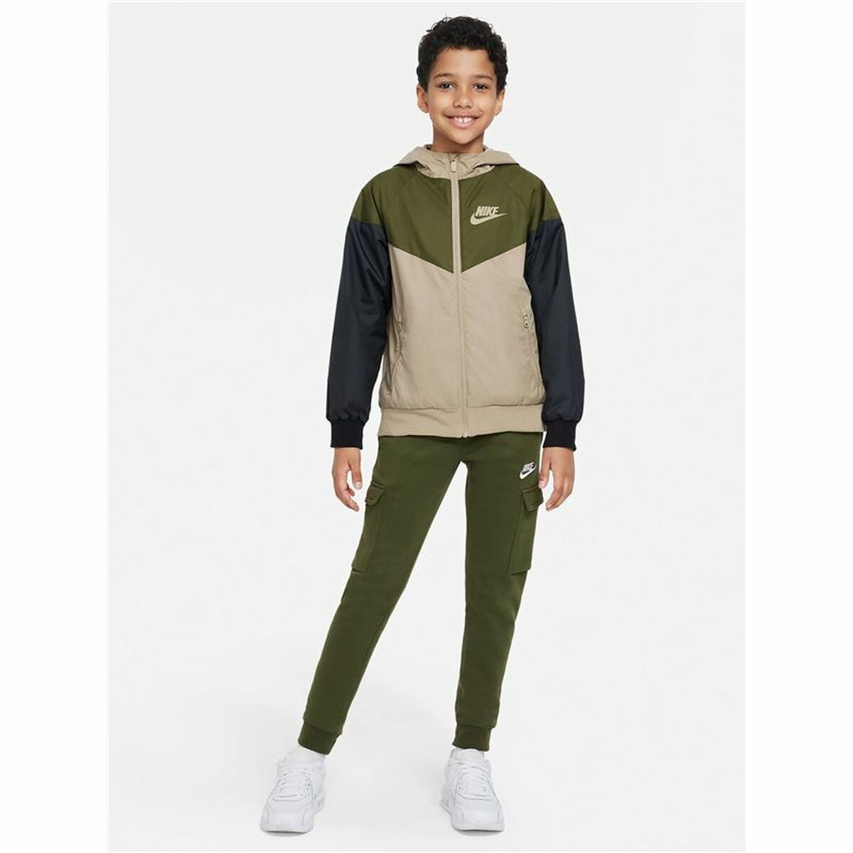 Παιδικό Αθλητικό Μπουφάν Nike Sportswear Windrunner Πράσινο