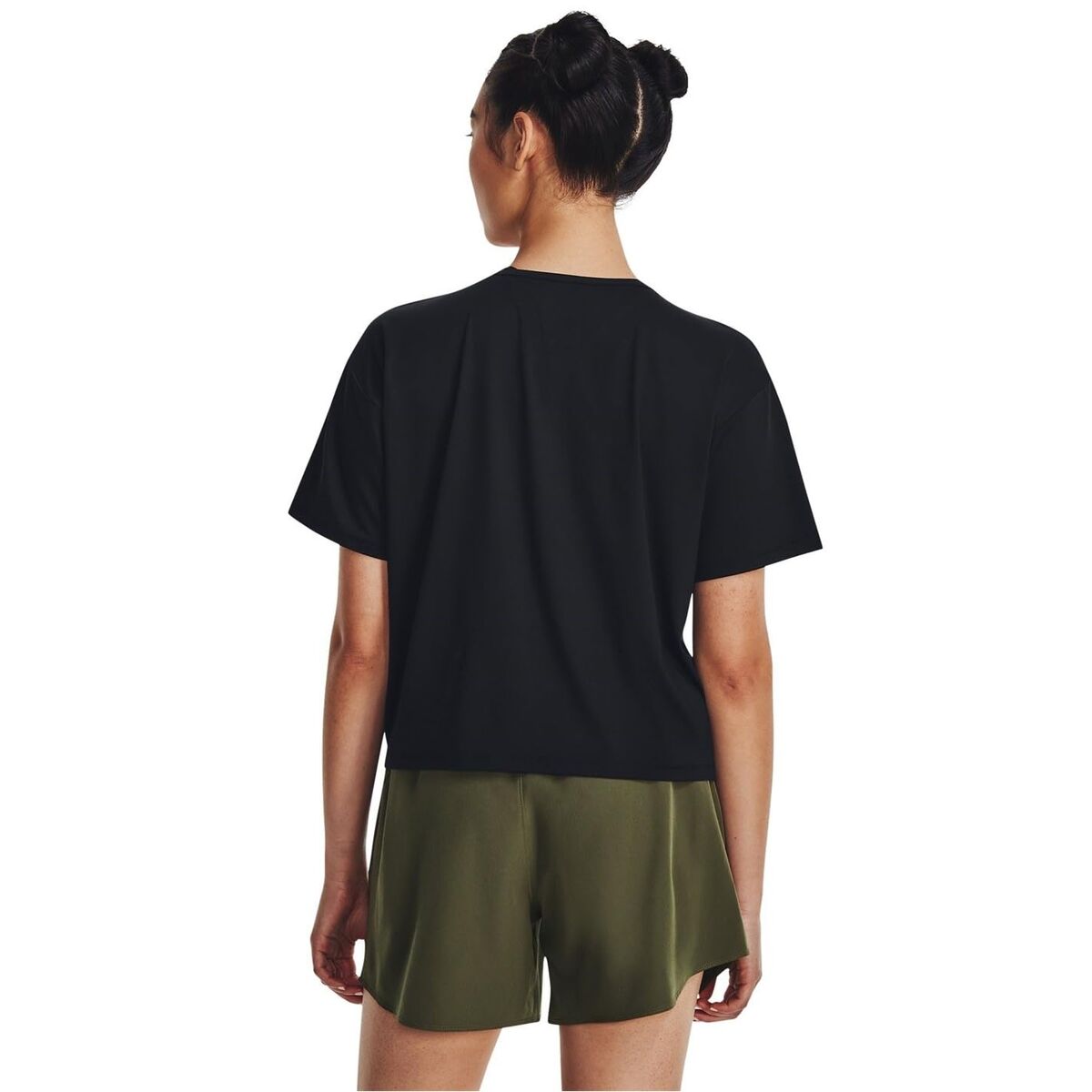 Γυναικεία Μπλούζα με Κοντό Μανίκι Under Armor Μαύρο Fitness