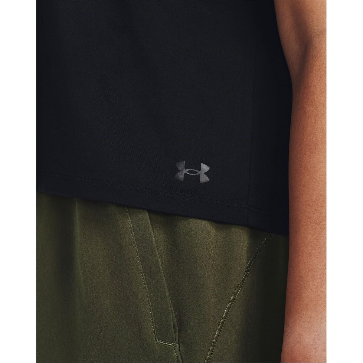 Γυναικεία Μπλούζα με Κοντό Μανίκι Under Armor Μαύρο Fitness