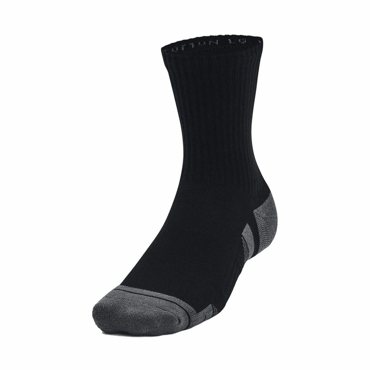 Αθλητικές Κάλτσες Under Armor Performance Μαύρο Για άνδρες και γυναίκες 3 Τεμάχια
