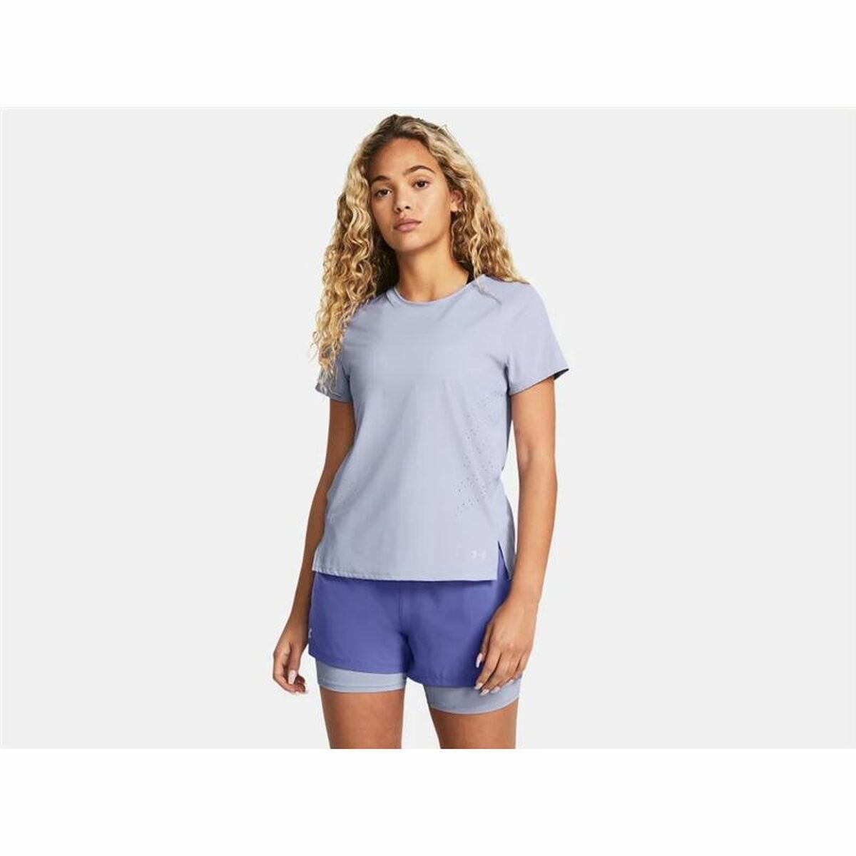 Μπλουζάκι Under Armor Launch Elite SS Μωβ