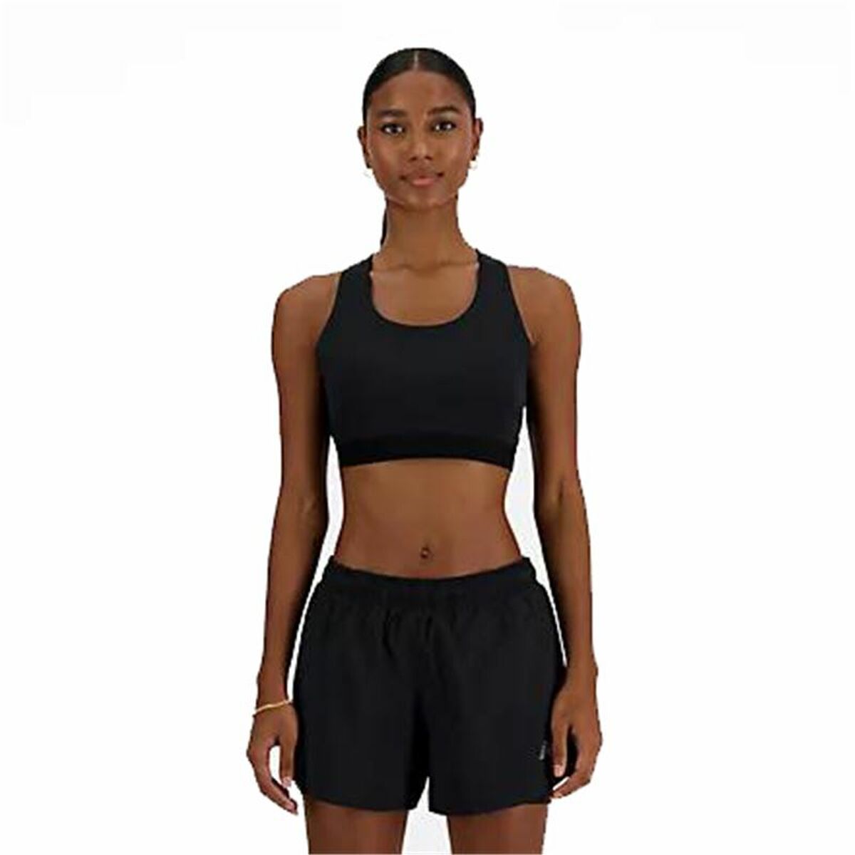 Αθλητικό σουτιέν New Balance Sleek Medium Μαύρο
