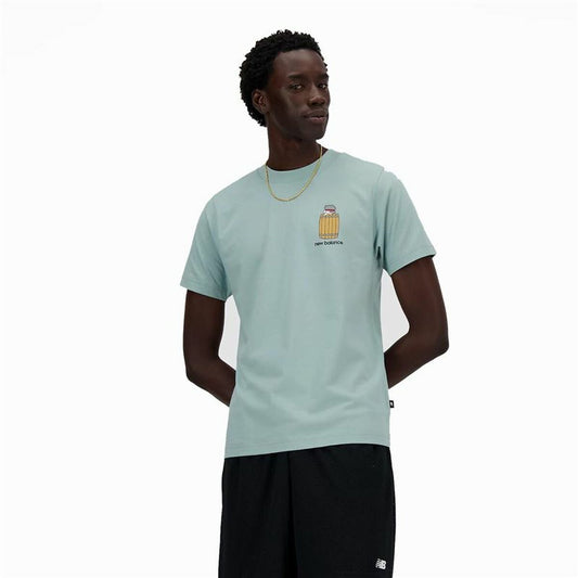 Ανδρική Μπλούζα με Κοντό Μανίκι New Balance Sport Essentials Barrel Ανοιχτό Μπλε