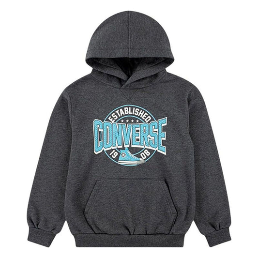 Παιδικό Φούτερ με Κουκούλα Converse Cnvb Heritage Est Cnv Po Γκρι