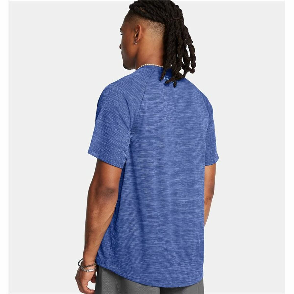 Ανδρική Μπλούζα με Κοντό Μανίκι Under Armor Tech Textured Ss Σκούρο μπλε