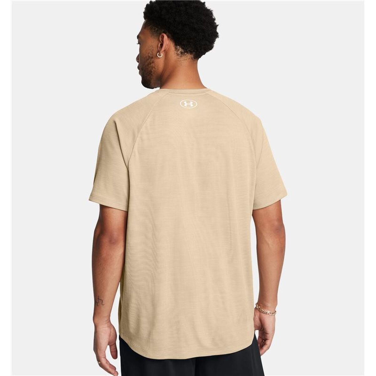 Ανδρική Μπλούζα με Κοντό Μανίκι Under Armour Tech Textured SS Μπεζ