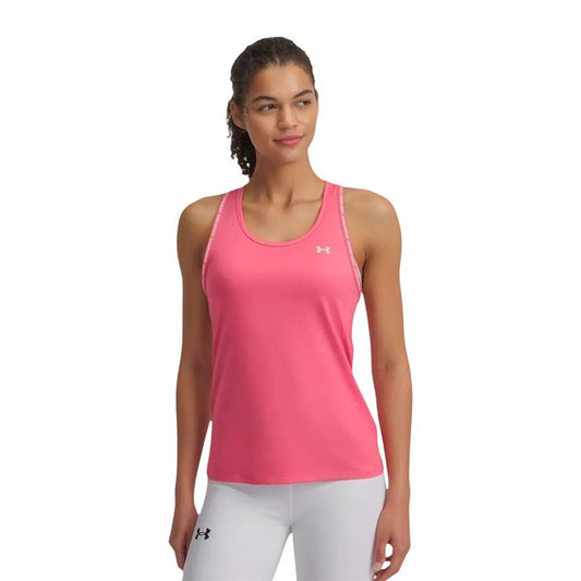 Αμάνικο Γυναικείο Μπλουζάκι Under Armour Ροζ Fitness