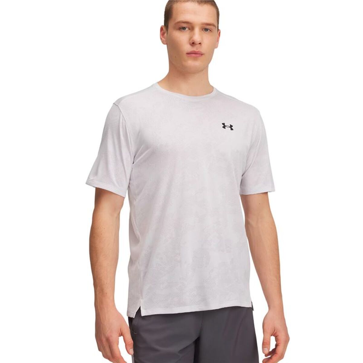 Ανδρική Μπλούζα με Κοντό Μανίκι Under Armor Tech Ανοιχτό Γκρι