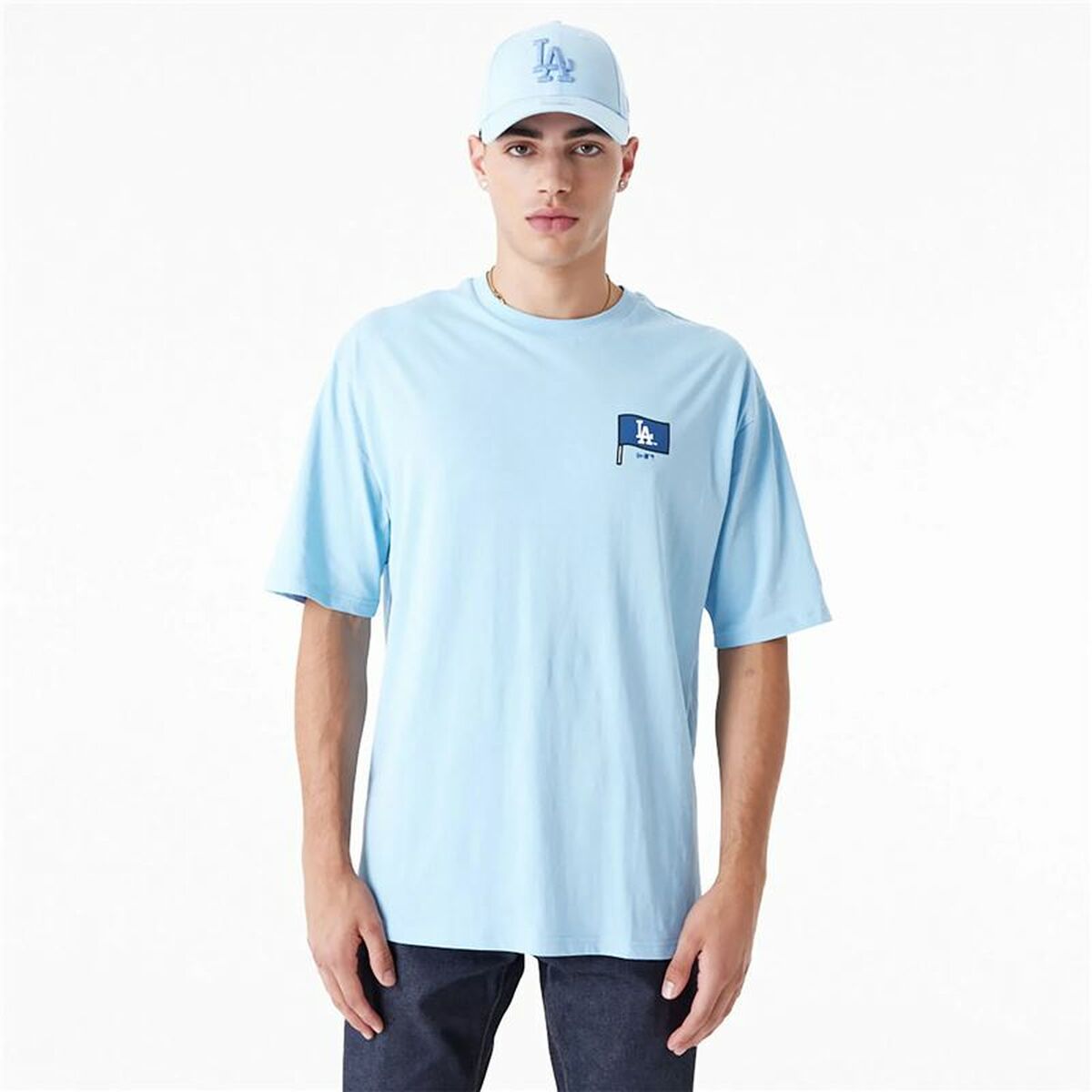 Ανδρική Μπλούζα με Κοντό Μανίκι New Era LA Dodgers MLB Burger Μπλε