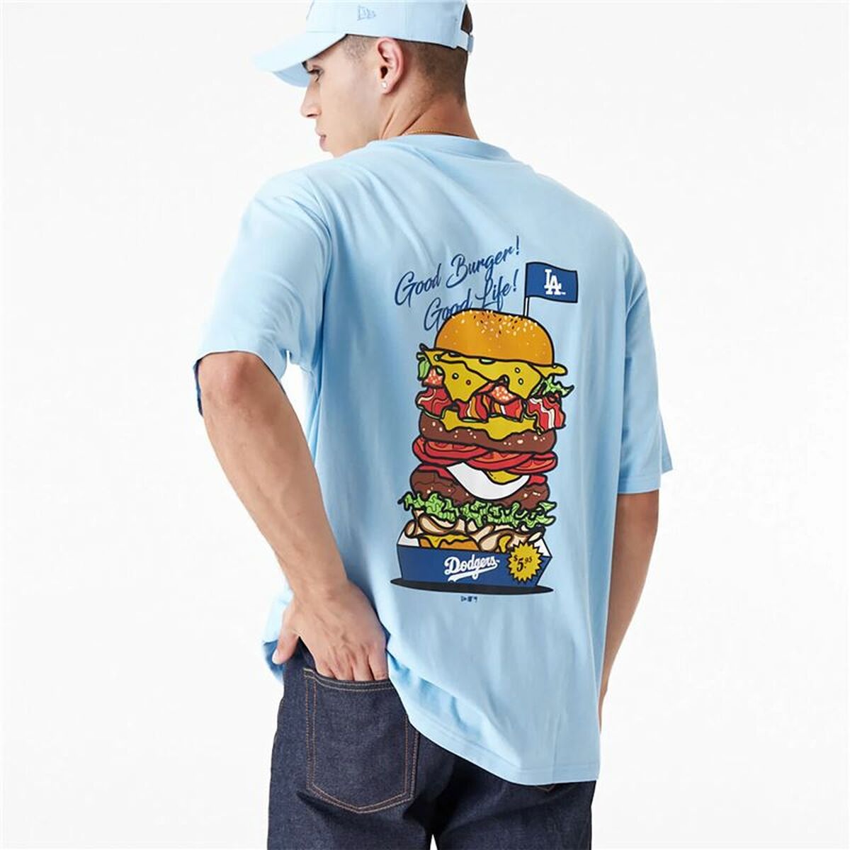 Ανδρική Μπλούζα με Κοντό Μανίκι New Era LA Dodgers MLB Burger Μπλε
