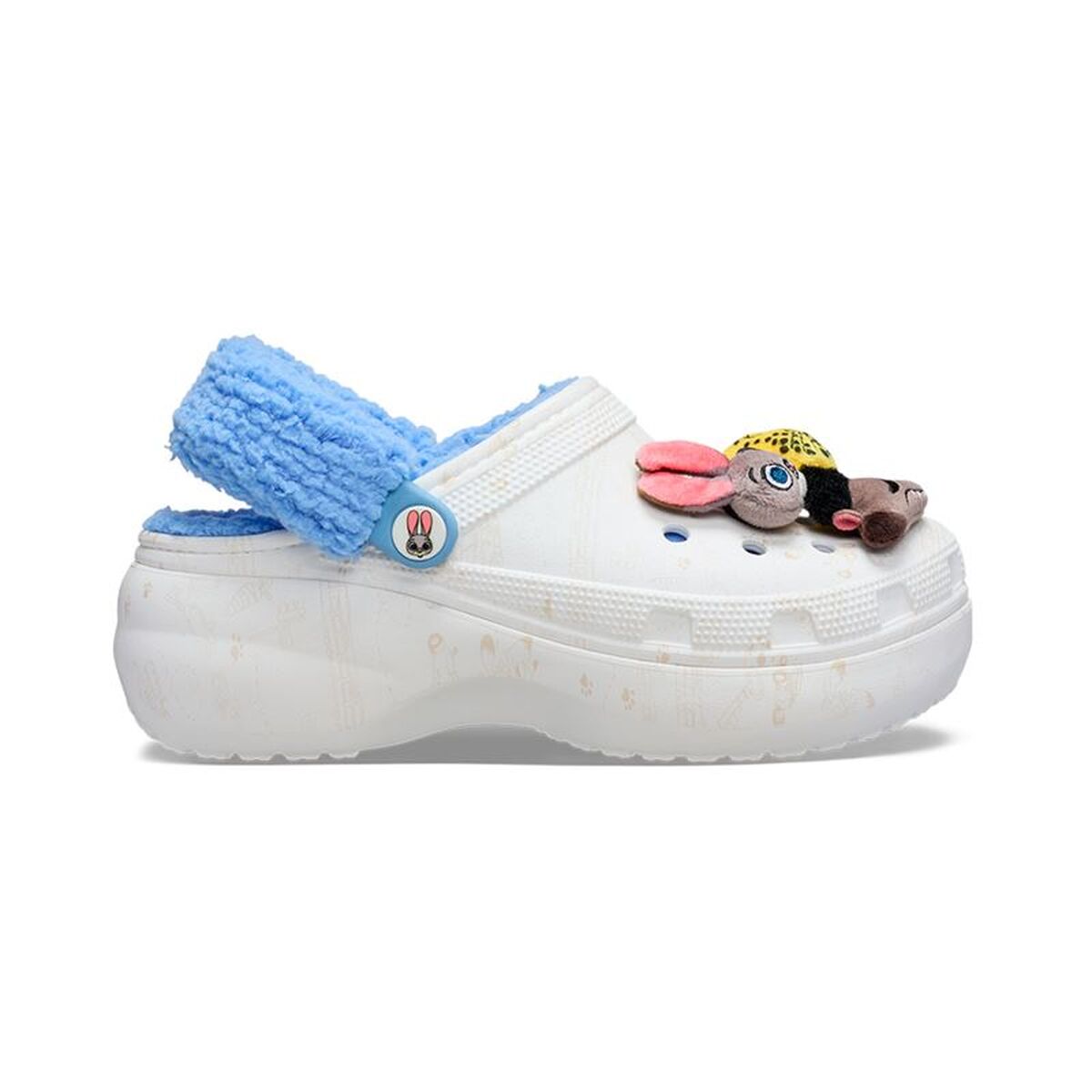 Τσόκαρα Crocs Zootopia Lined Platform Clog W Λευκό
