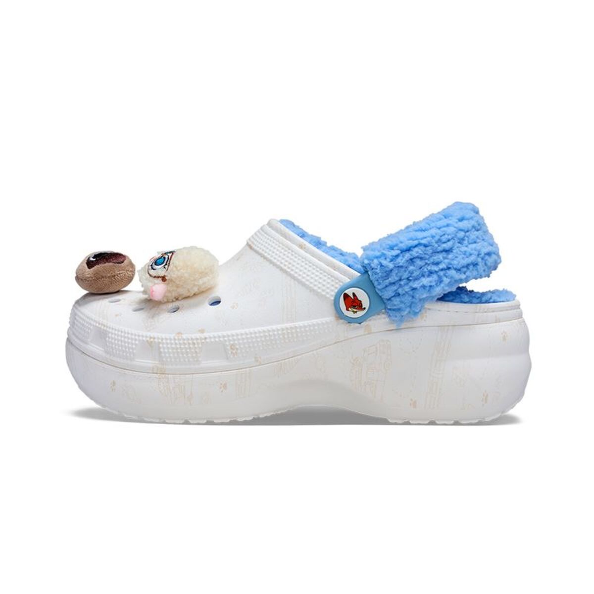 Τσόκαρα Crocs Zootopia Lined Platform Clog W Λευκό