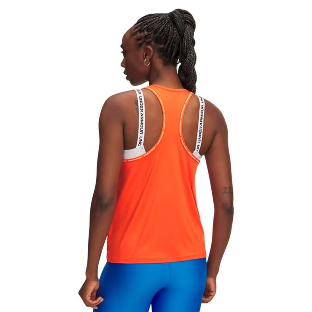 Αμάνικο Γυναικείο Mπλουζάκι Under Armour Tech Knockout Πορτοκαλί Fitness