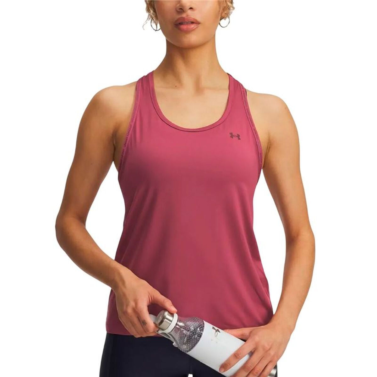 Αμάνικο Γυναικείο Mπλουζάκι Under Armour Tech Knockout Πορφυρό Κόκκινο Fitness
