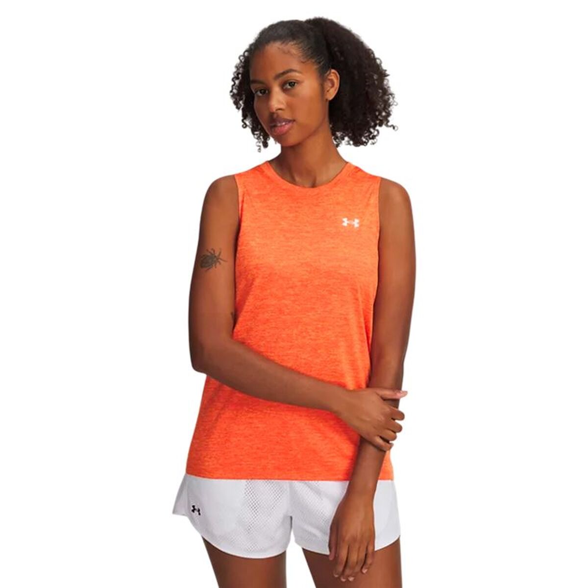 Αμάνικο Γυναικείο Μπλουζάκι Under Armor Tech Tank Twist Πορτοκαλί Fitness