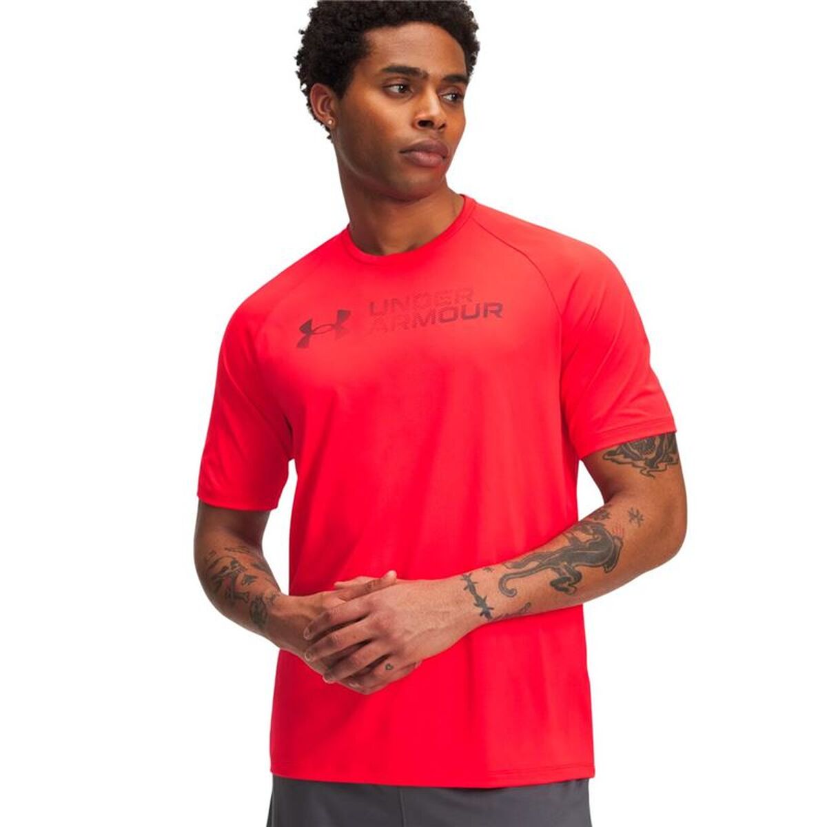 Ανδρική Μπλούζα με Κοντό Μανίκι Under Armor Tech Reflective Κόκκινο
