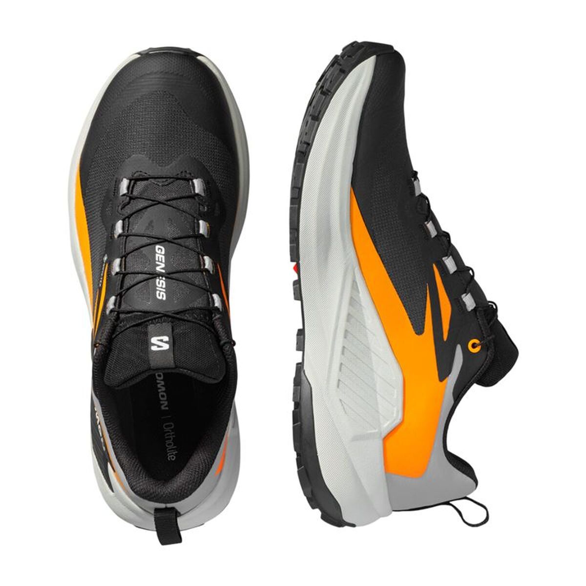 Παπούτσια trail για άνδρες (τρέξιμο στο βουνό) Salomon Genesis Gtx Μαύρο Πορτοκαλί