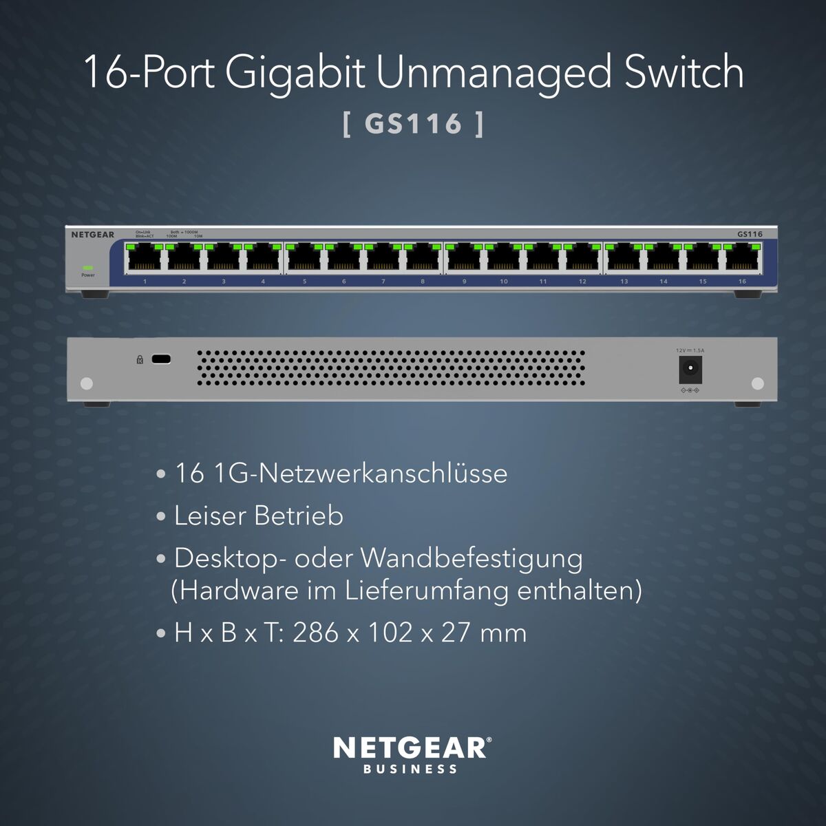Διακόπτης Netgear GS116-300EUS