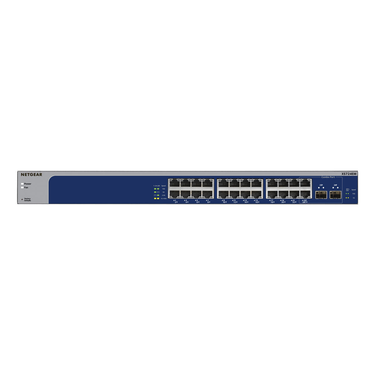 Διακόπτης Netgear XS724EM-200EUS Μπλε Γκρι