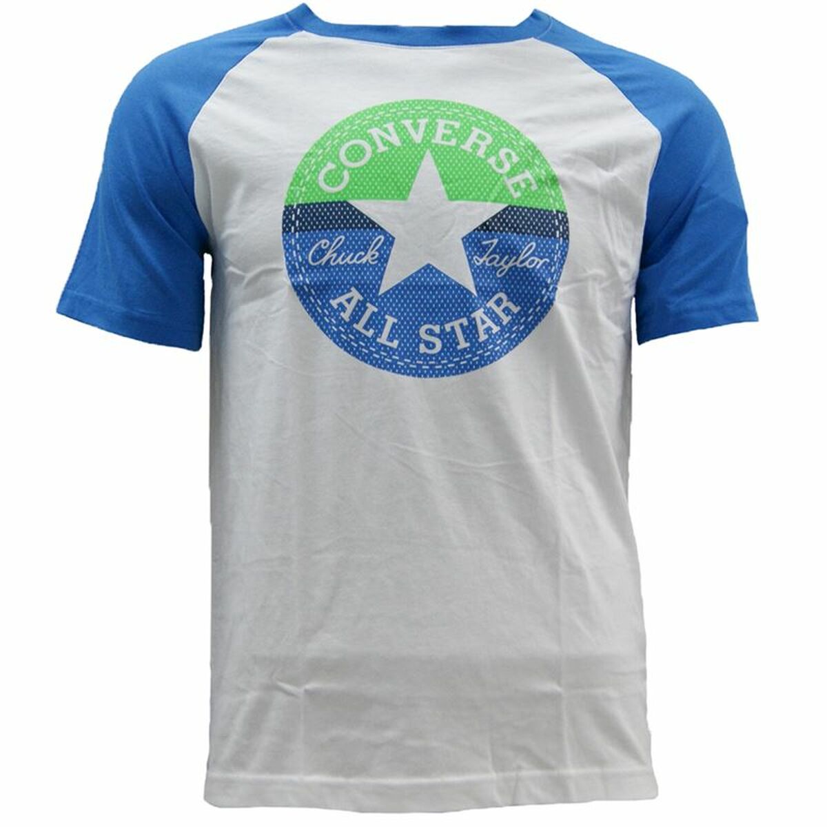Ανδρική Μπλούζα με Κοντό Μανίκι Converse Color Block Raglan Κόκκινο