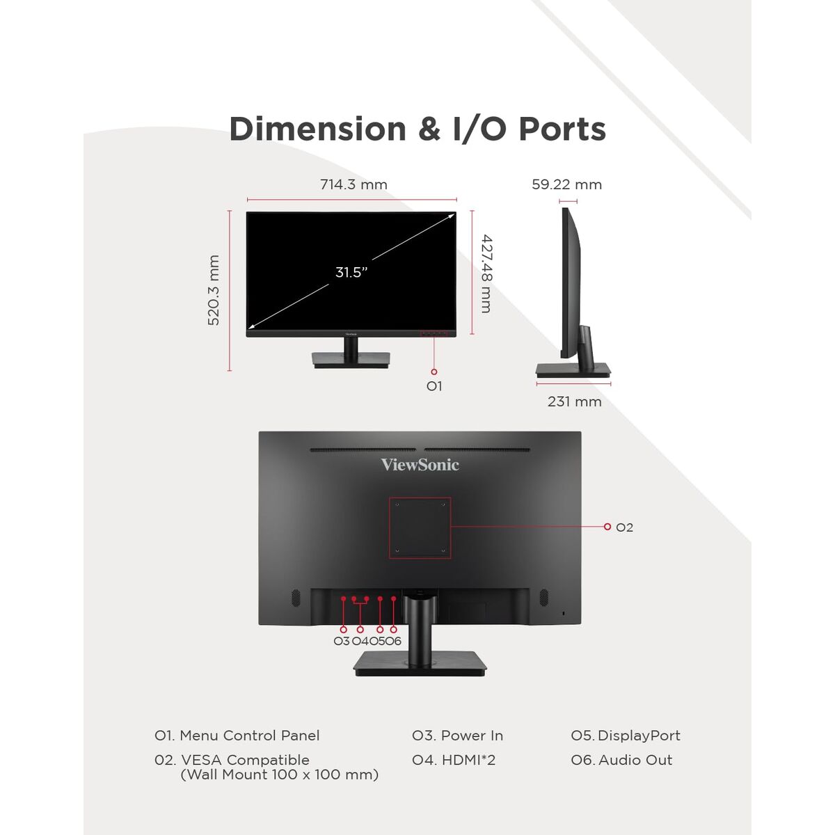 Οθόνη Gaming ViewSonic VA VS19992 4K Ultra HD 32"