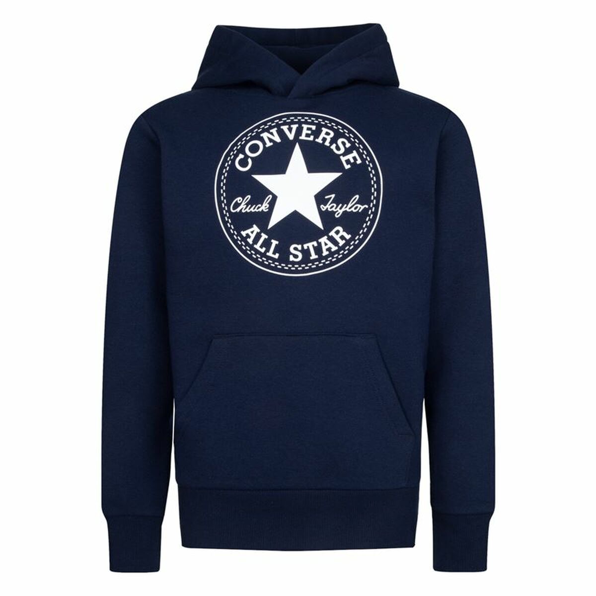 Παιδικό Φούτερ με Κουκούλα Converse Chuck Taylor Patch Core Ναυτικό Μπλε