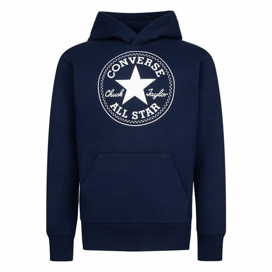 Παιδικό Φούτερ με Κουκούλα Converse Chuck Taylor Patch Core Ναυτικό Μπλε