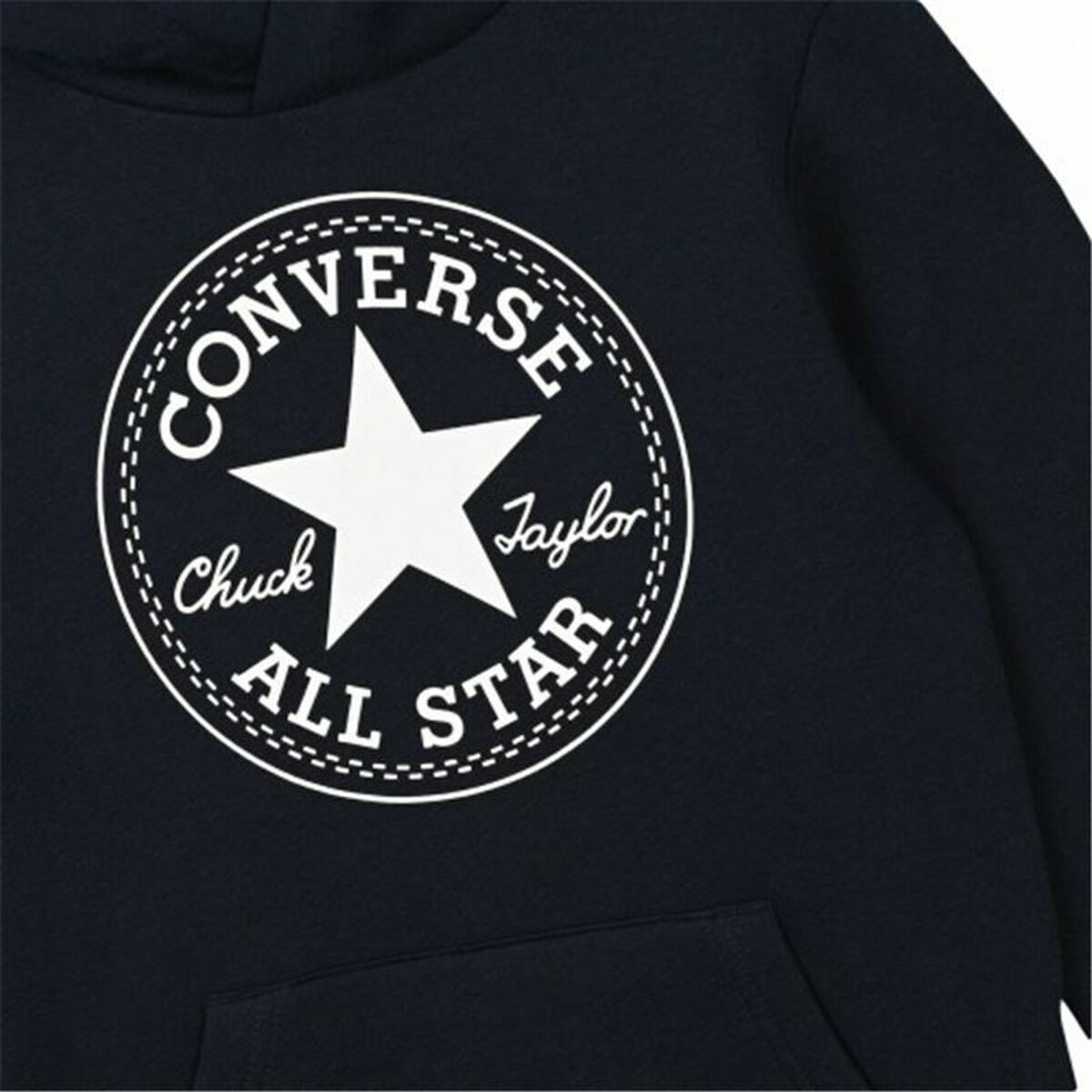 Παιδικό Φούτερ με Κουκούλα Converse Ctp Μαύρο