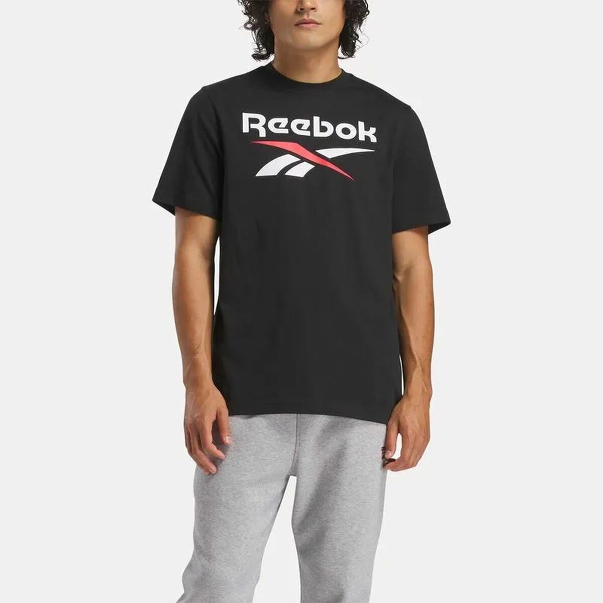 Ανδρική Μπλούζα με Κοντό Μανίκι Reebok Identity Big Μαύρο