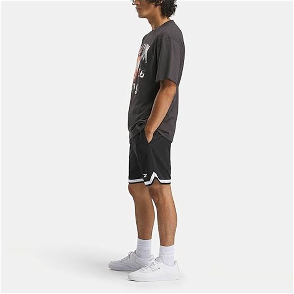 Ανδρική Μπλούζα με Κοντό Μανίκι Reebok Gs Basketball On Fir Μαύρο