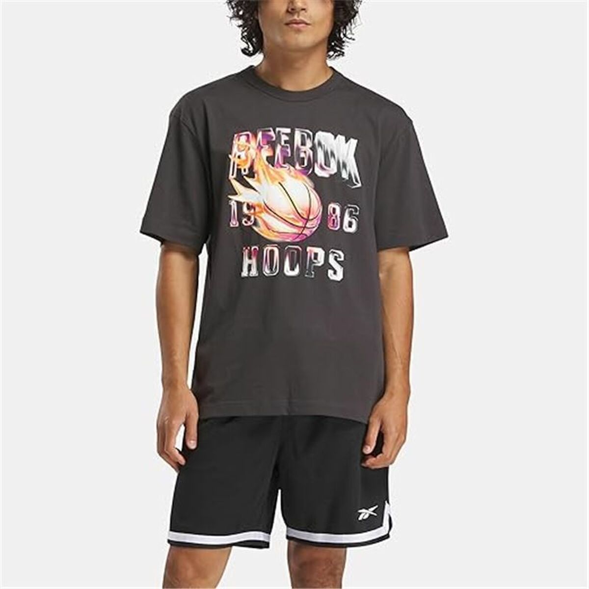 Ανδρική Μπλούζα με Κοντό Μανίκι Reebok Gs Basketball On Fir Μαύρο