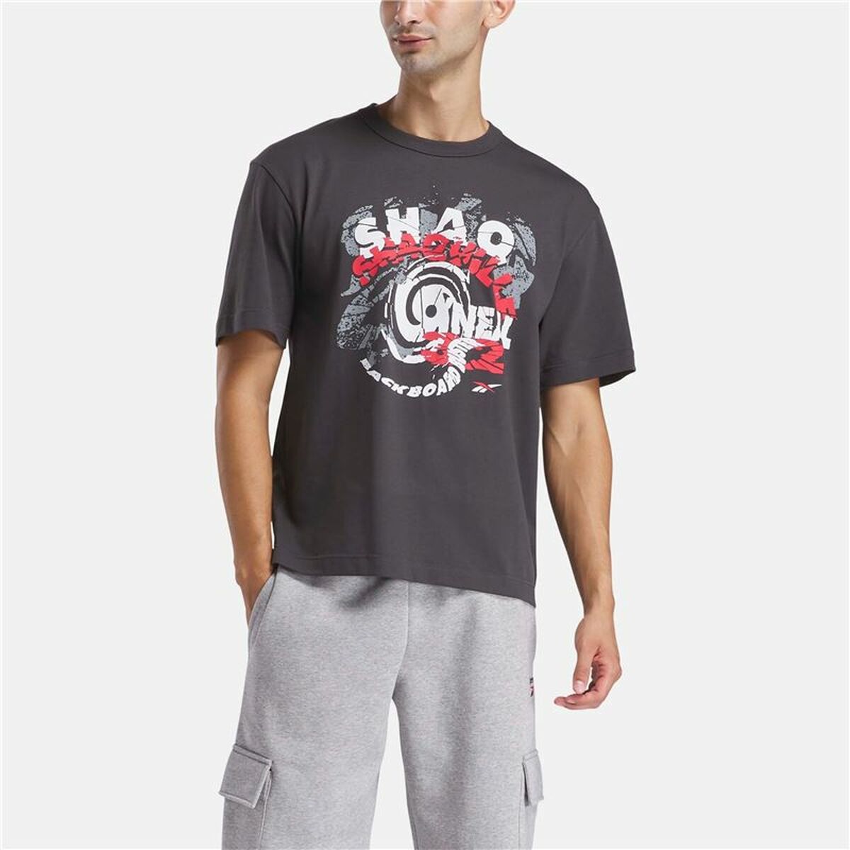 Ανδρική Μπλούζα με Κοντό Μανίκι Reebok Gs Hs Shaq Spiral Te Μαύρο