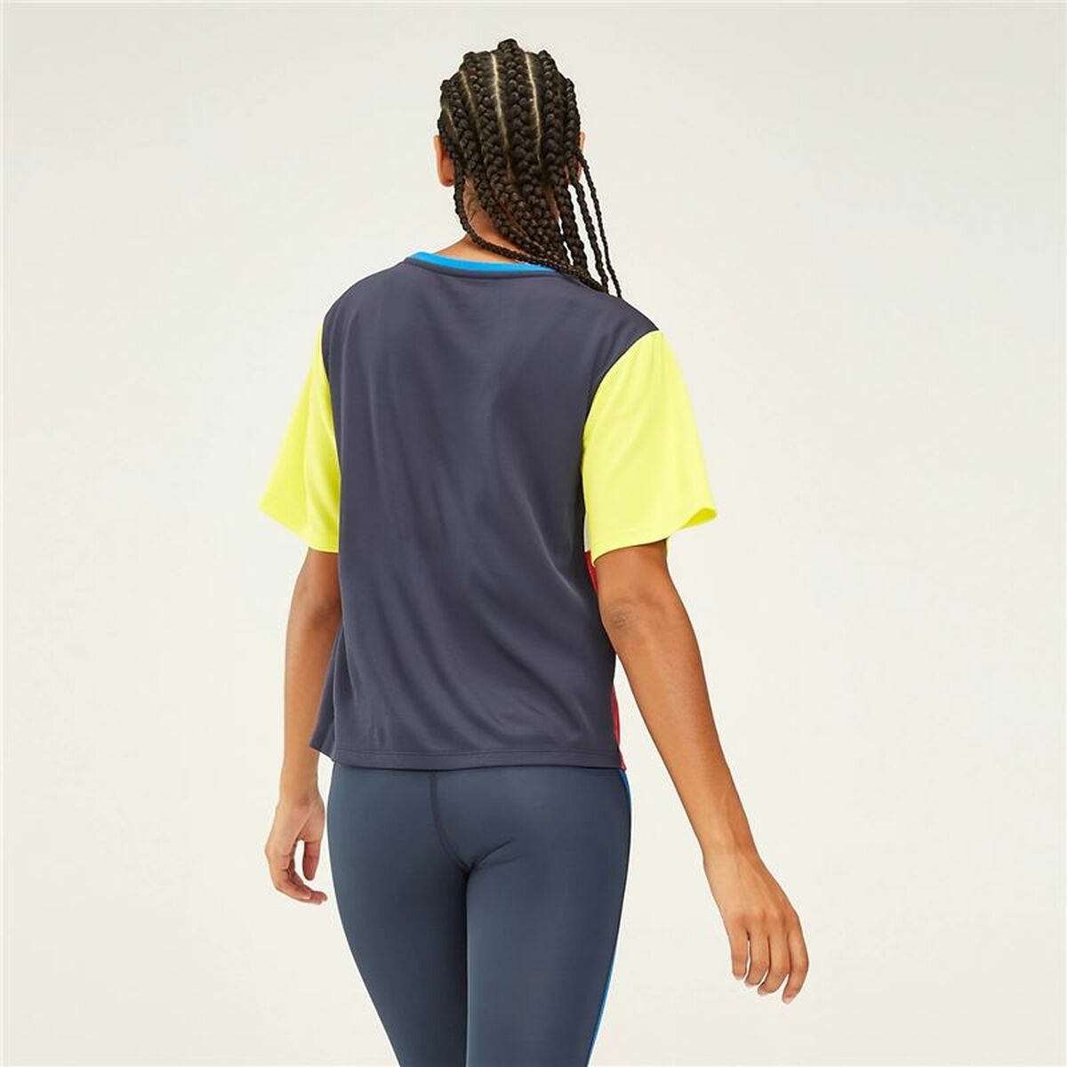 Γυναικεία Μπλούζα με Κοντό Μανίκι Tommy Hilfiger Colour-Blocked Μπλε