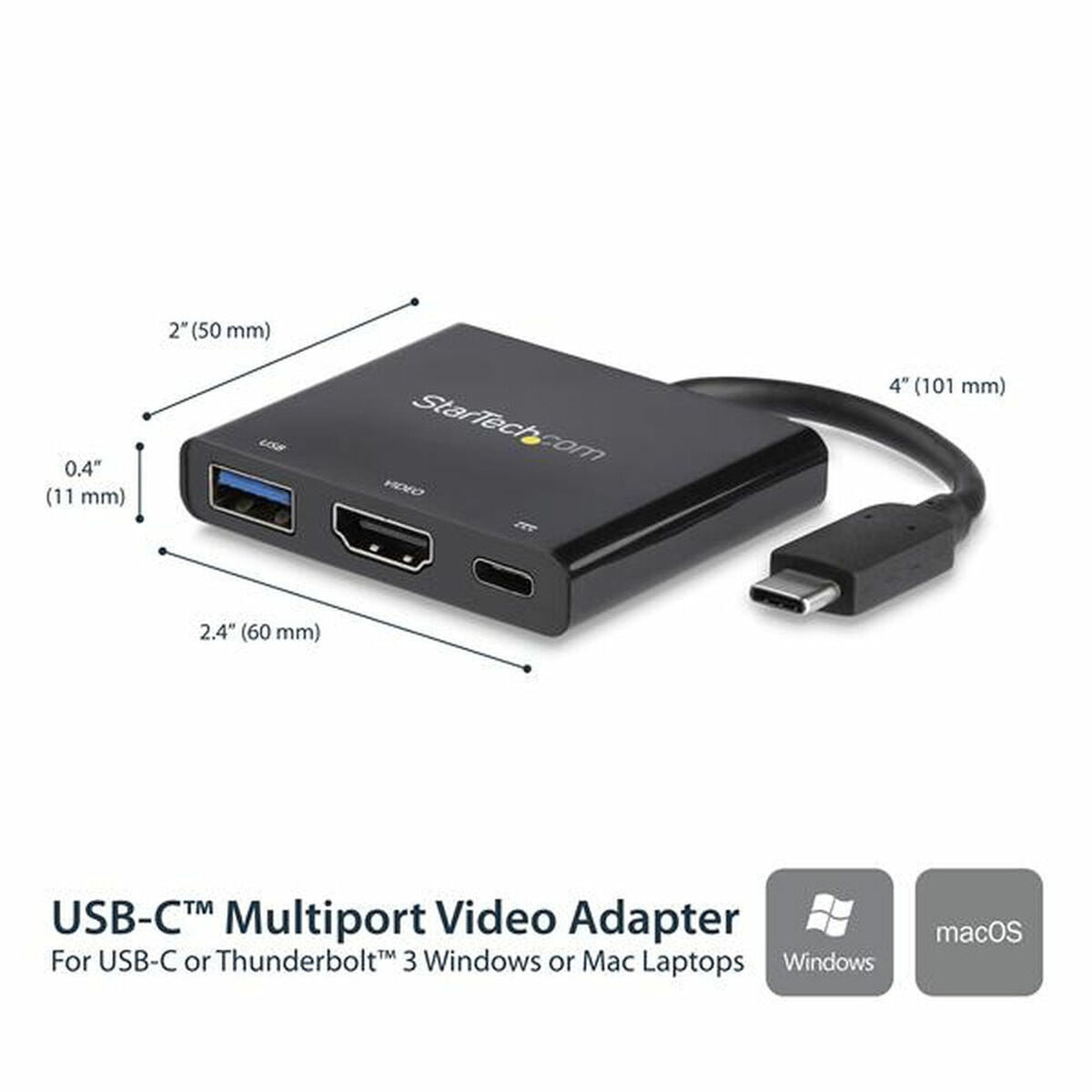 Dockstation Startech CDP2HDUACP Μαύρο