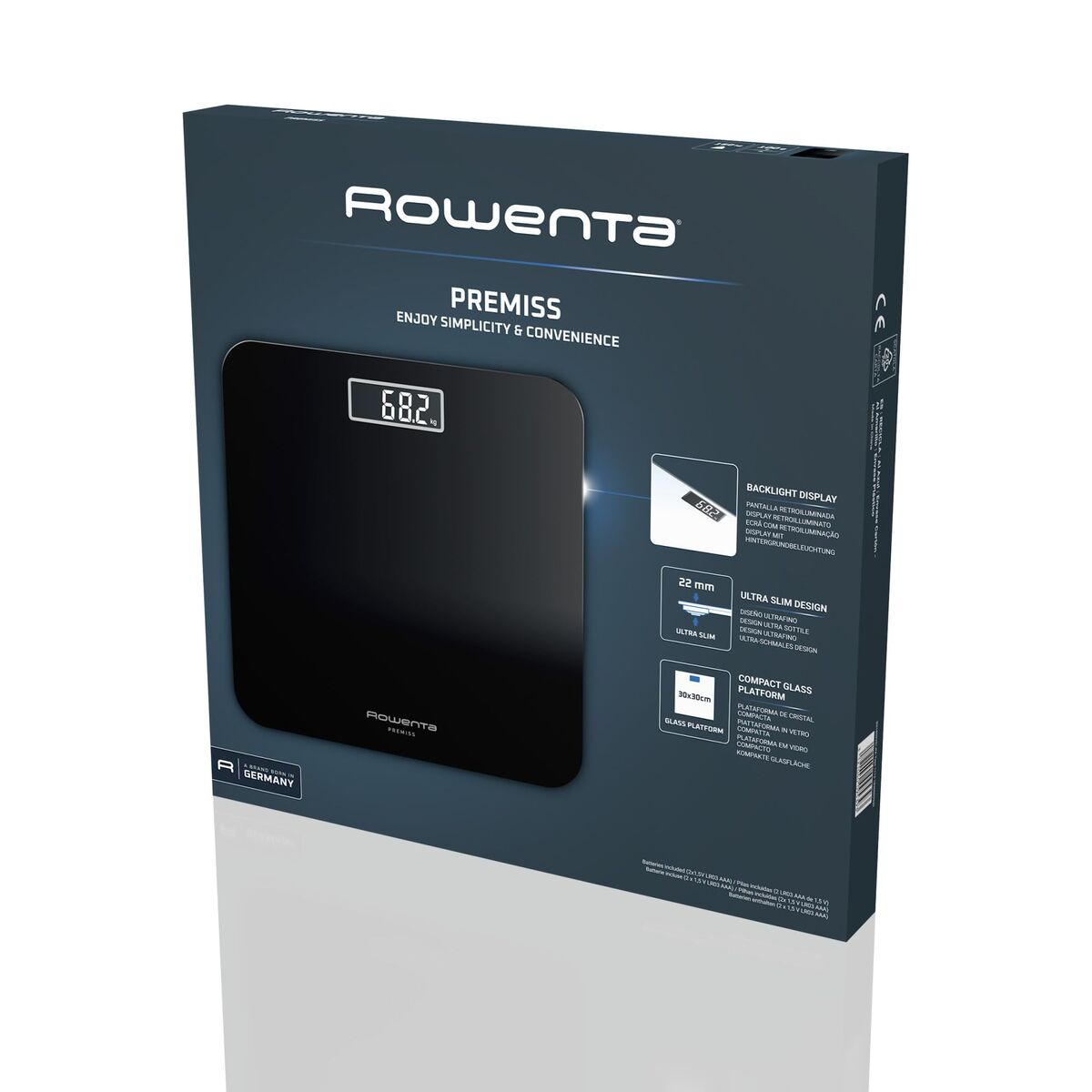 Ψηφιακή Ζυγαριά Μπάνιου Rowenta BS1800V0 Μαύρο 160 kg