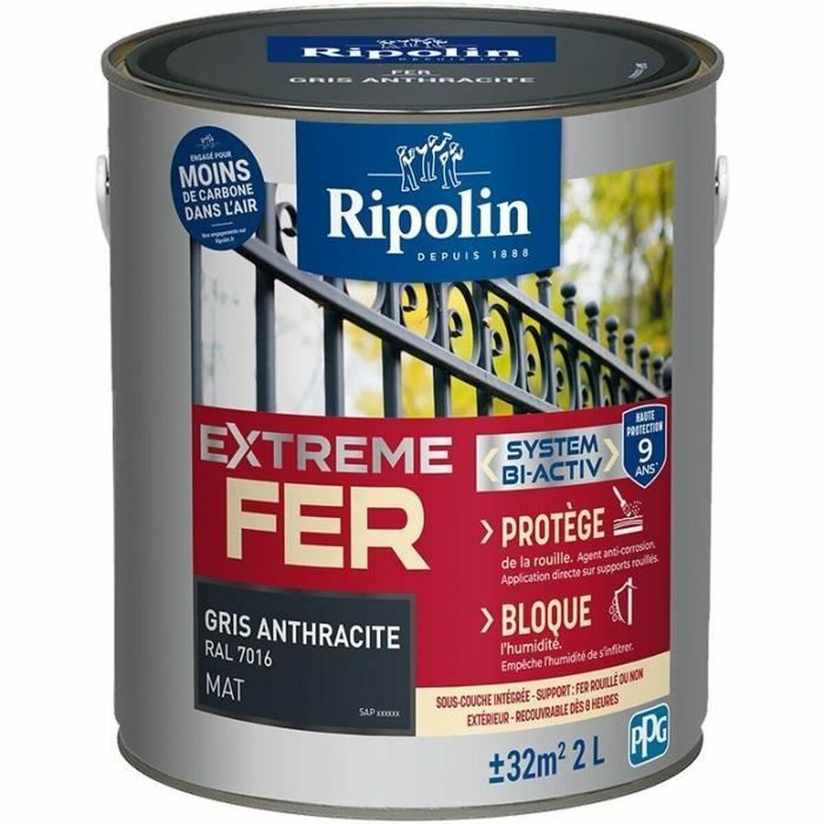 Αστάρι Βαφής Ripolin Γκρι Ματ 2 L