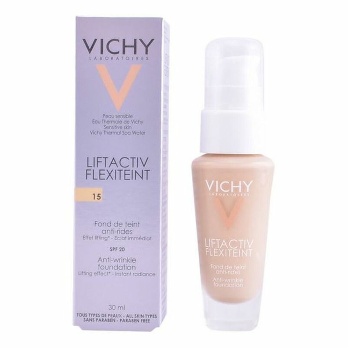 Υγρό φόντο μακιγιάζ Liftactiv Flexiteint Vichy Spf 20