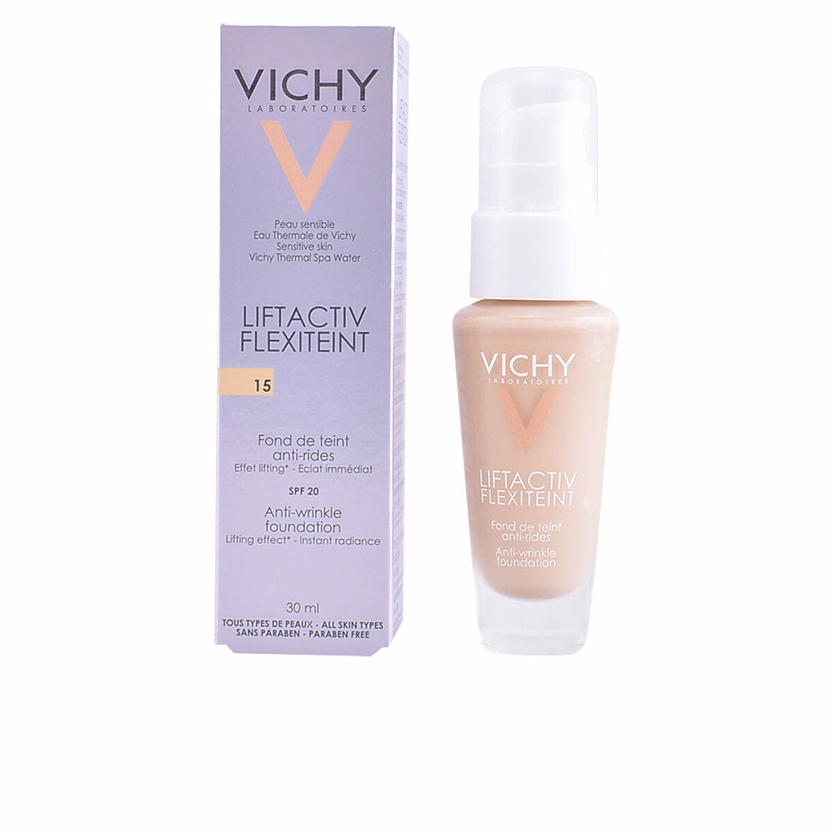 Υγρό φόντο μακιγιάζ Liftactiv Flexiteint Vichy Spf 20