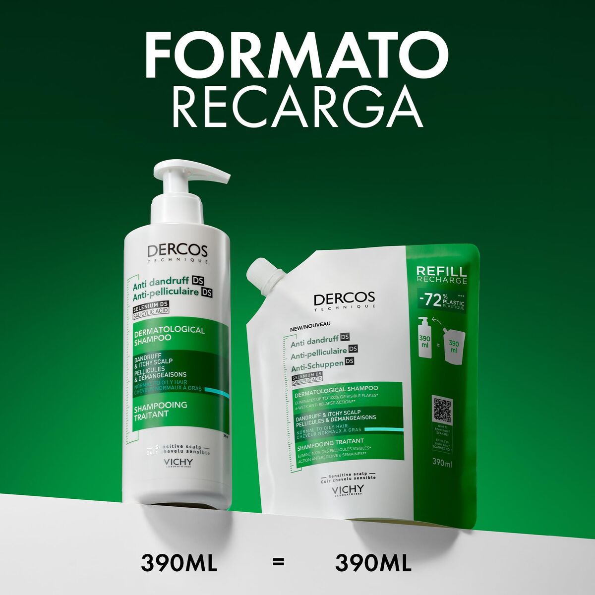Σαμπουάν Vichy DERCOS 390 ml