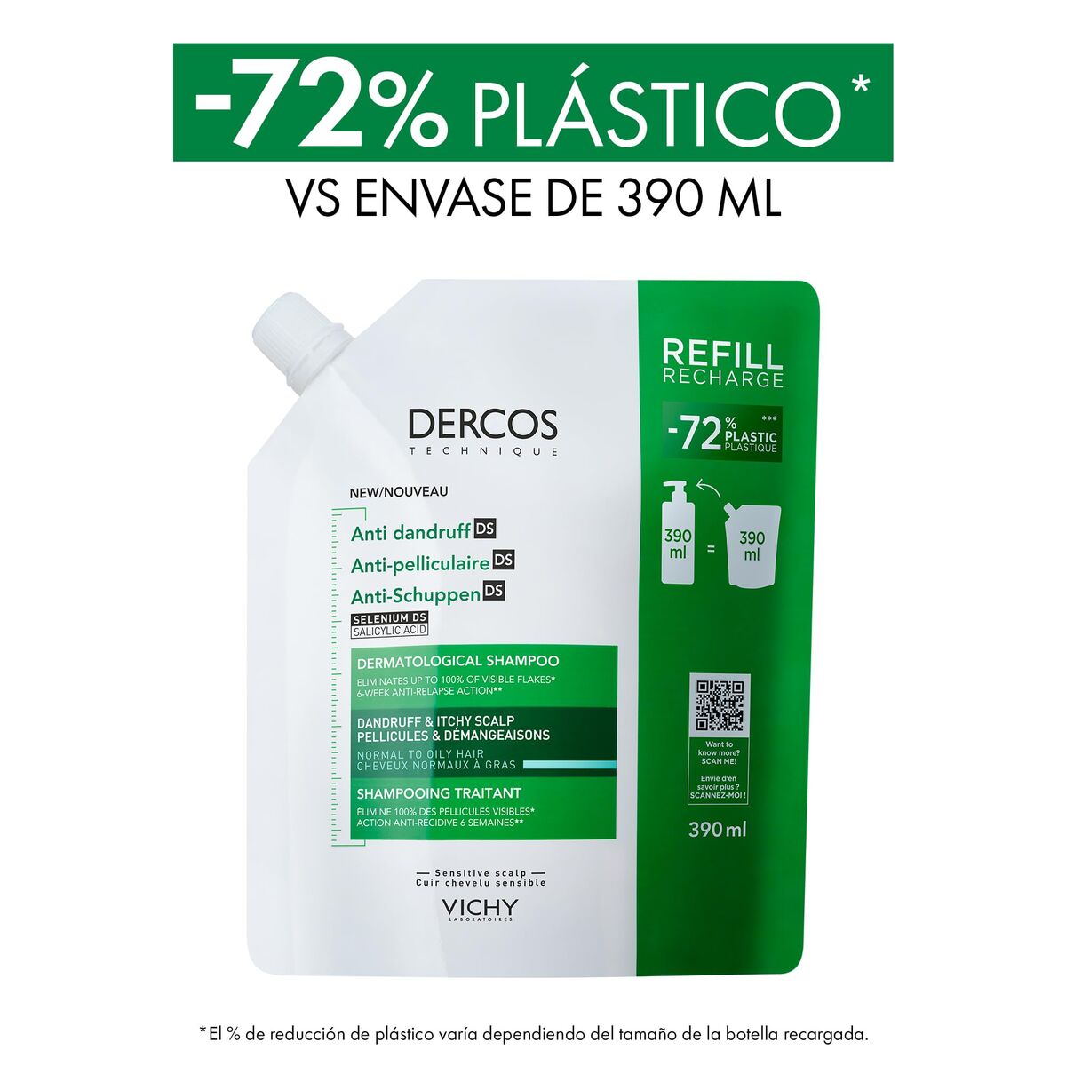 Σαμπουάν Vichy DERCOS 390 ml
