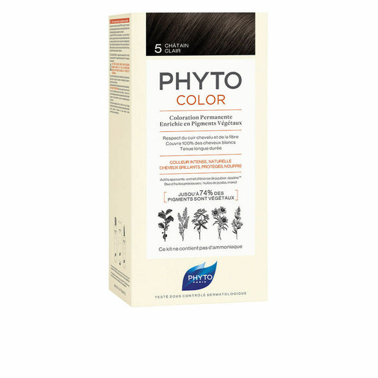 Μόνιμος Χρωματισμός Phyto Paris Phytocolor 5-castaño claro Nº 5-Castano Claro