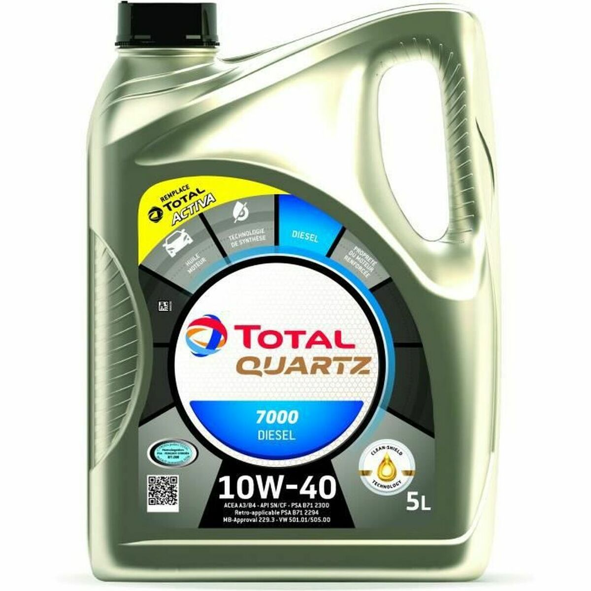 Λάδι κινητήρα Total QUARTZ 7000 DIESEL 10W40 5 L 10W40