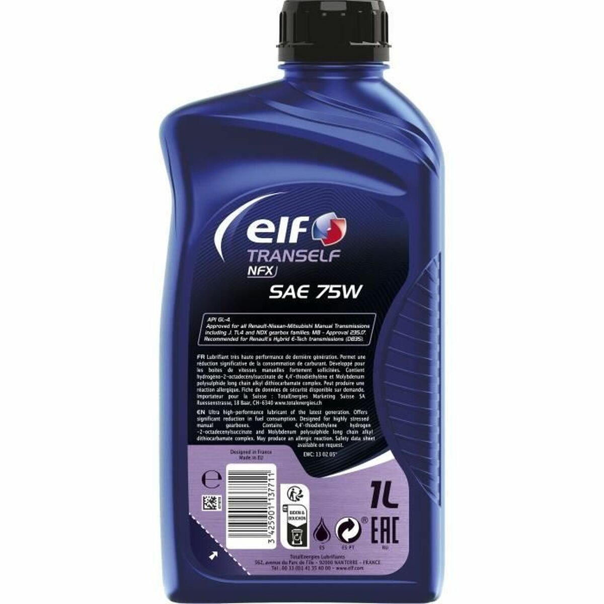 Λάδι κιβωτίων Elf Transself NFX 75W 1 L