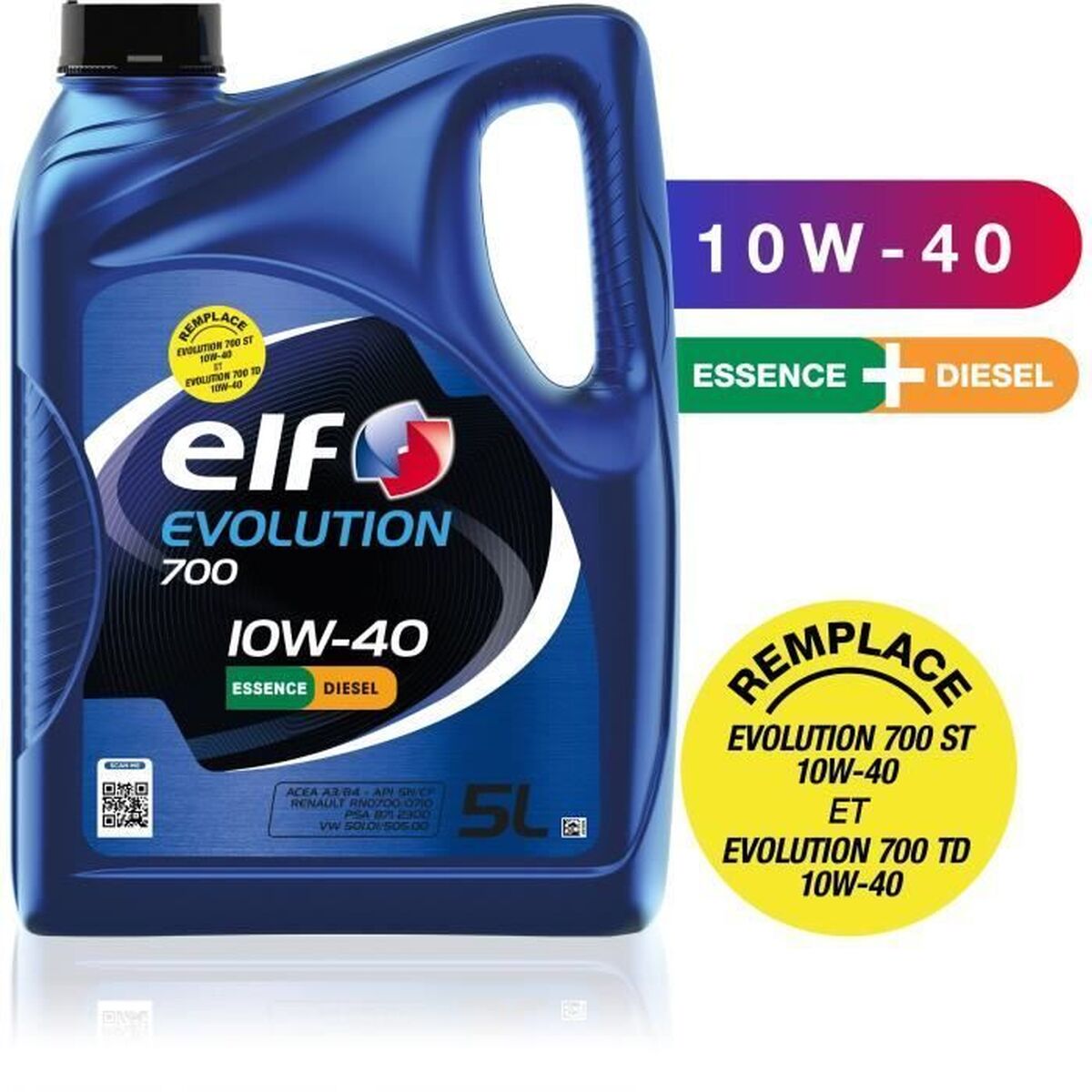 Λάδι Κινητήρα Αυτοκινήτου Elf Evolution 700 10W40 5 L